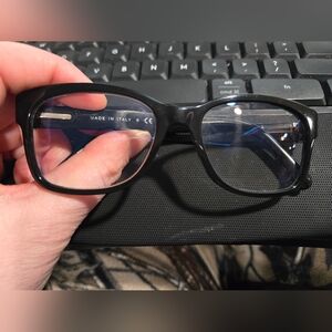 Chanel Prescription Frames And Case Eyeglasses/Sunglasses Black Silver